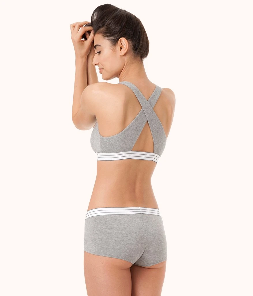 The Cross Back Bralette Bundle: Jet Black/Heather Gray - Image 3
