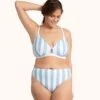 The Busty Bralette - Print: Cabana Stripe -KIKIO Underwear Shop 1 on model front busty bralette cabana stripe bc98ded7 6327 4b84 8970 4acc0f08c36e