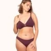 The Busty Nursing Bralette: Plum -KIKIO Underwear Shop 1 on model front busty maternity bralette plum de553fea fef9 4838 b06d a6f7f889592e