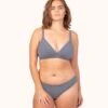 The Busty Nursing Bralette: Smoke -KIKIO Underwear Shop 1 on model front busty maternity bralette smoke 069f8f1e e8d4 45f1 bd2c 910d0c6e3b48