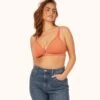 The Busty Nursing Bralette: Terracotta -KIKIO Underwear Shop 1 on model front busty maternity bralette terracotta 685ec694 36ba 4a83 aad0 5e3485c9e47b