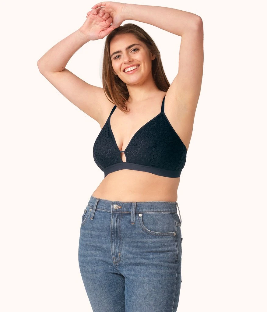 The Floral Lace Busty Bralette: Night Sky 3 The Floral Lace Busty Bralette: Night Sky