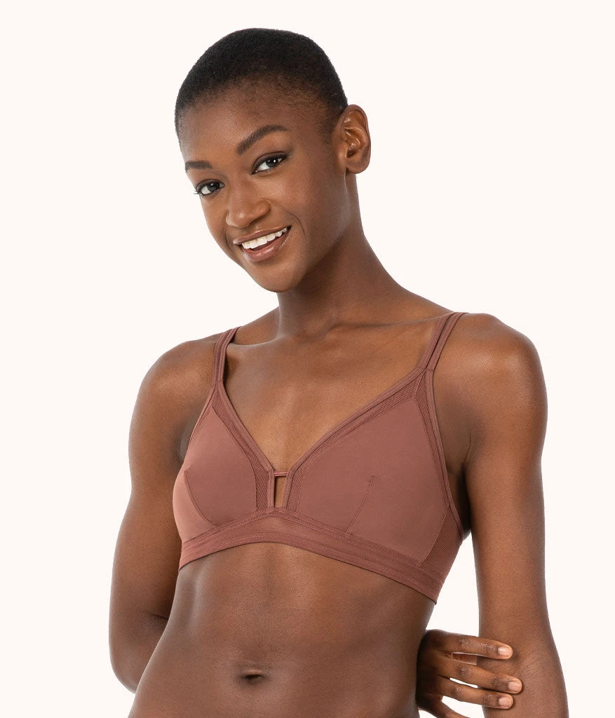 The Mesh Trim Bralette: Umber 3 The Mesh Trim Bralette: Umber