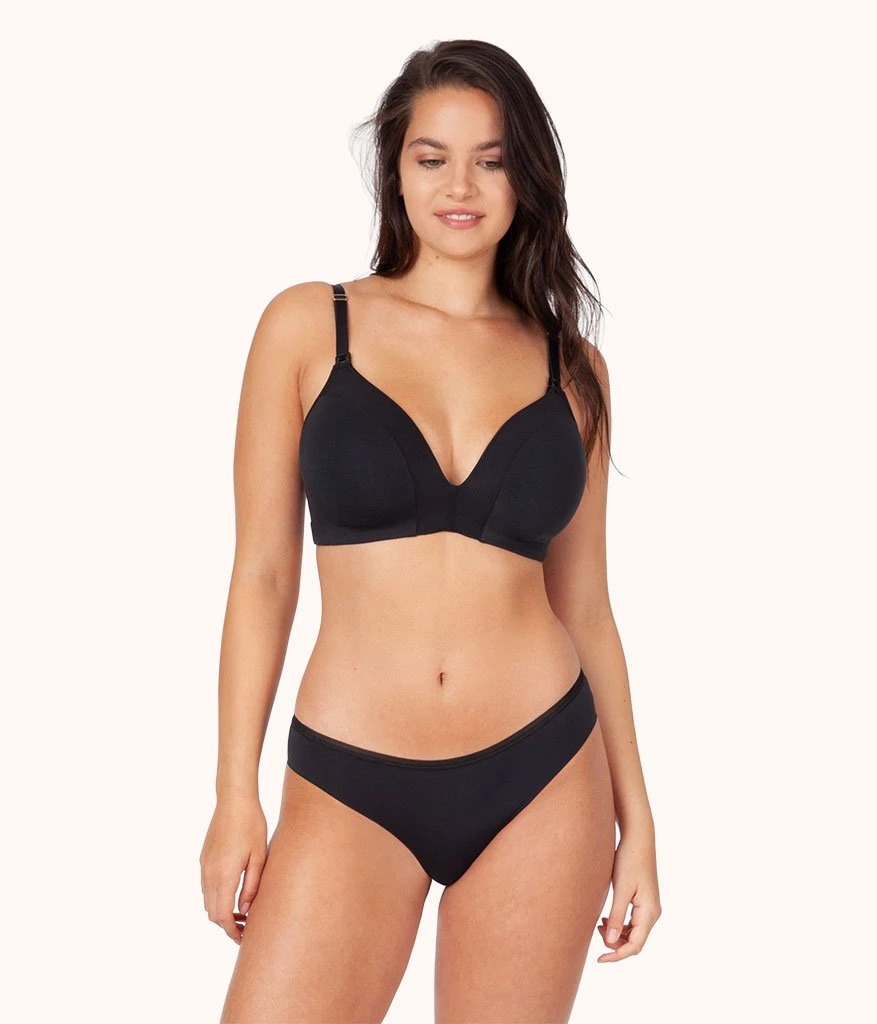 The No-Wire Nursing Bra: Jet Black 3 The No-Wire Nursing Bra: Jet Black
