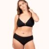 The Ribbed Busty Bralette: Jet Black 2 The Ribbed Busty Bralette: Jet Black -KIKIO Underwear Shop 1 on model front ribbed busty bralette jet black 66d161de d649 4ce2 baa0 8bf59e4f4b23