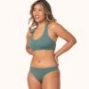 The Seamless Thong: Harbor Green -KIKIO Underwear Shop 1 on model front seamless thong harbor green 73d9122f 4657 4bdd 9699 009343a1d4e4