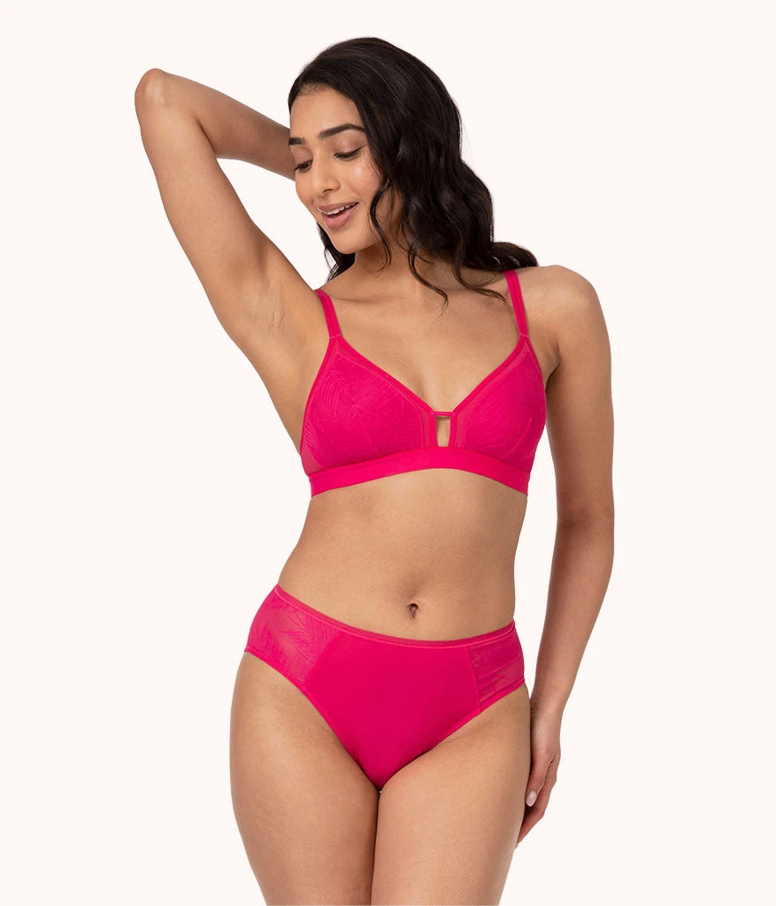 The Smooth Lace Bralette: Magenta 3 The Smooth Lace Bralette: Magenta