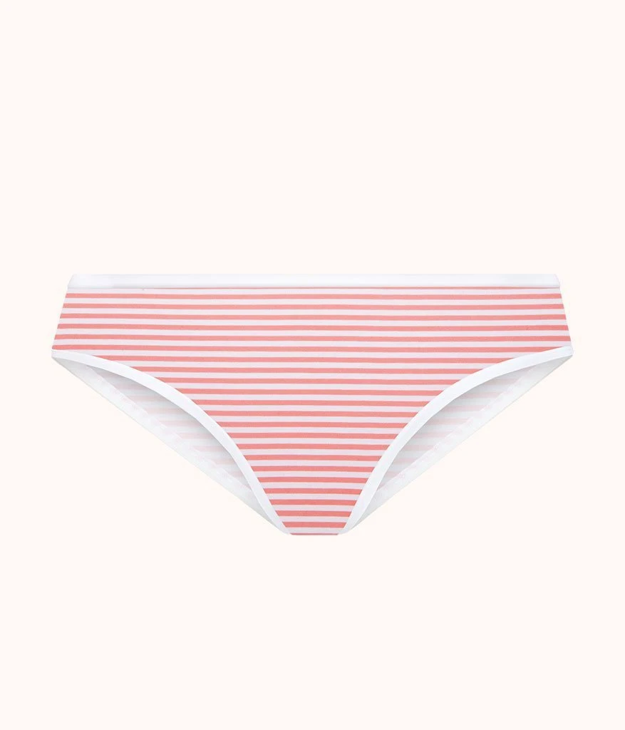 The Cotton Bikini: Coral Stripe