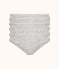The Cotton Bikini 5-Pack: Heather Gray