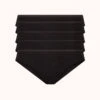 The Cotton Bikini 5-Pack: Jet Black 1 The Cotton Bikini 5-Pack: Jet Black -KIKIO Underwear Shop 1 product flat front cotton bikini 5 pack jet black