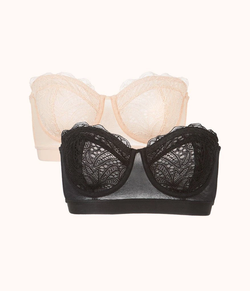 The Lace Strapless Bundle: Jet Black/Toasted Almond 2 The Lace Strapless Bundle: Jet Black/Toasted Almond