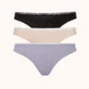 The No Show Thong Bundle: Smoke/Jet Black/Toasted Almond -KIKIO Underwear Shop 1 product flat front no show thong bundle multi 9e7a7b3c 0cef 46c8 8115 fa352a5aa162
