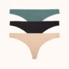 The Seamless Thong Bundle: Jet Black/Toasted Almond/Harbor Green -KIKIO Underwear Shop 1 product flat front seamless thong bundle multi 880260df 6454 4a04 928d 15ab806bde25