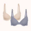 The T-Shirt Bra Bundle: Toasted Almond/Smoke -KIKIO Underwear Shop 1 product flat front the tshirt bra bundle multi 395b11e1 37f7 4eca 86bf aef1b280141c