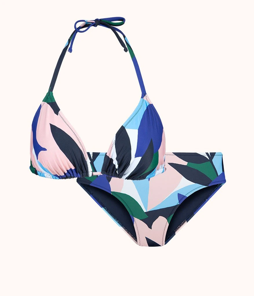 The Triangle & High Waist Swim Bundle - Print: Retro Floral