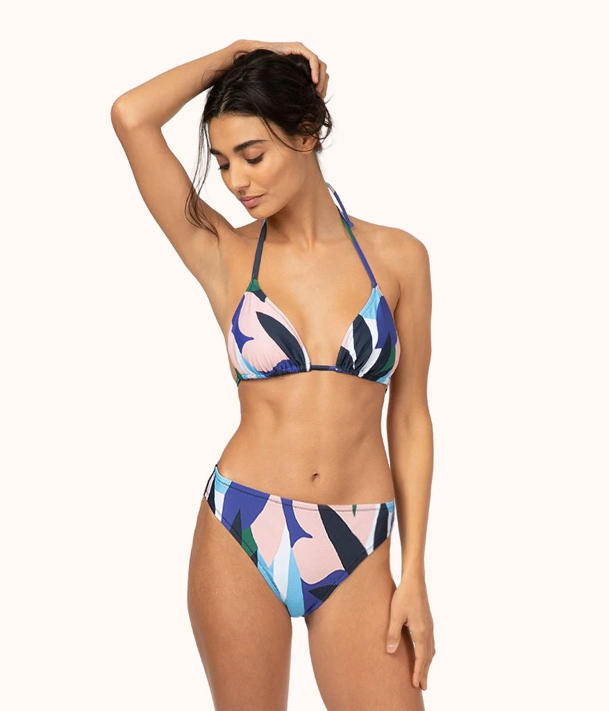 The Triangle & High Waist Swim Bundle - Print: Retro Floral - Image 2