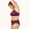 The Lace High Waist Bikini: Plum -KIKIO Underwear Shop 2 on model front1 lace high waist bikini plum aee81358 d404 4a5d 8508 c231ef8d387c