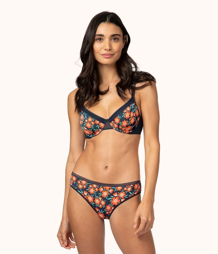 The Mesh Back Bikini - Print: Poppy Floral 4 The Mesh Back Bikini - Print: Poppy Floral - Image 2