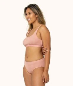 KIKIO Underwear Shop -KIKIO Underwear Shop 2 on model front1 ribbed scoop back bralette shell pink aa1ba89a e291 4623 a302 6e6f41203bce