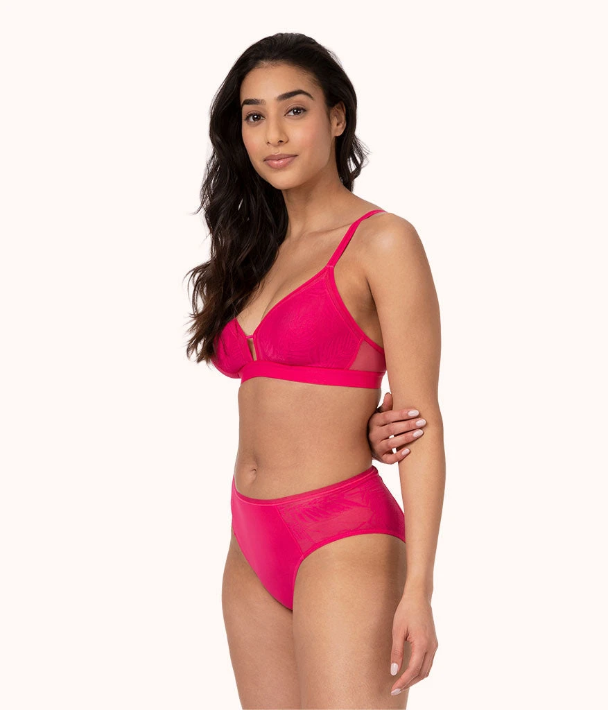 The Smooth Lace Bralette: Magenta 4 The Smooth Lace Bralette: Magenta - Image 2