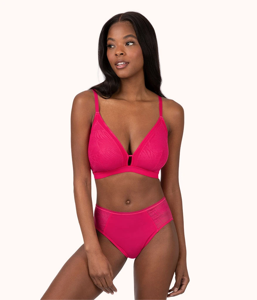 The Smooth Lace Busty Bralette: Magenta 4 The Smooth Lace Busty Bralette: Magenta - Image 2