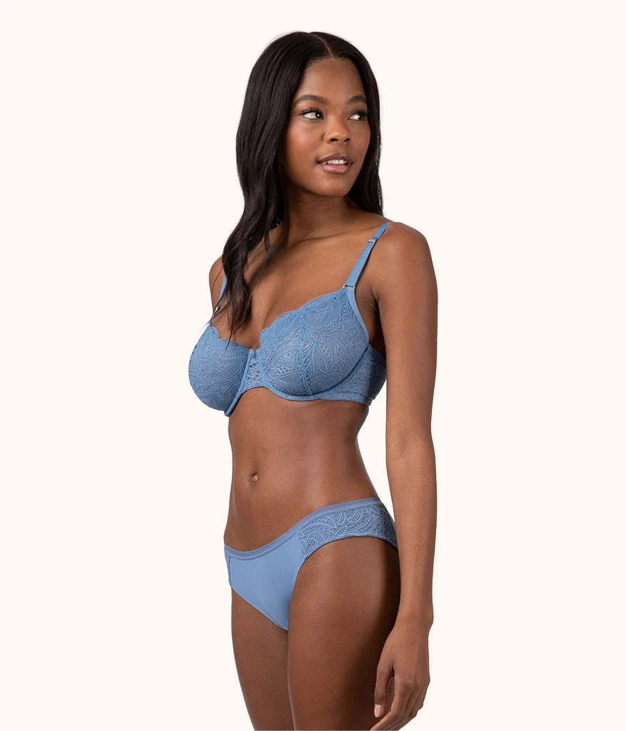 The Unlined Lace Bra: Vintage Indigo - Image 2