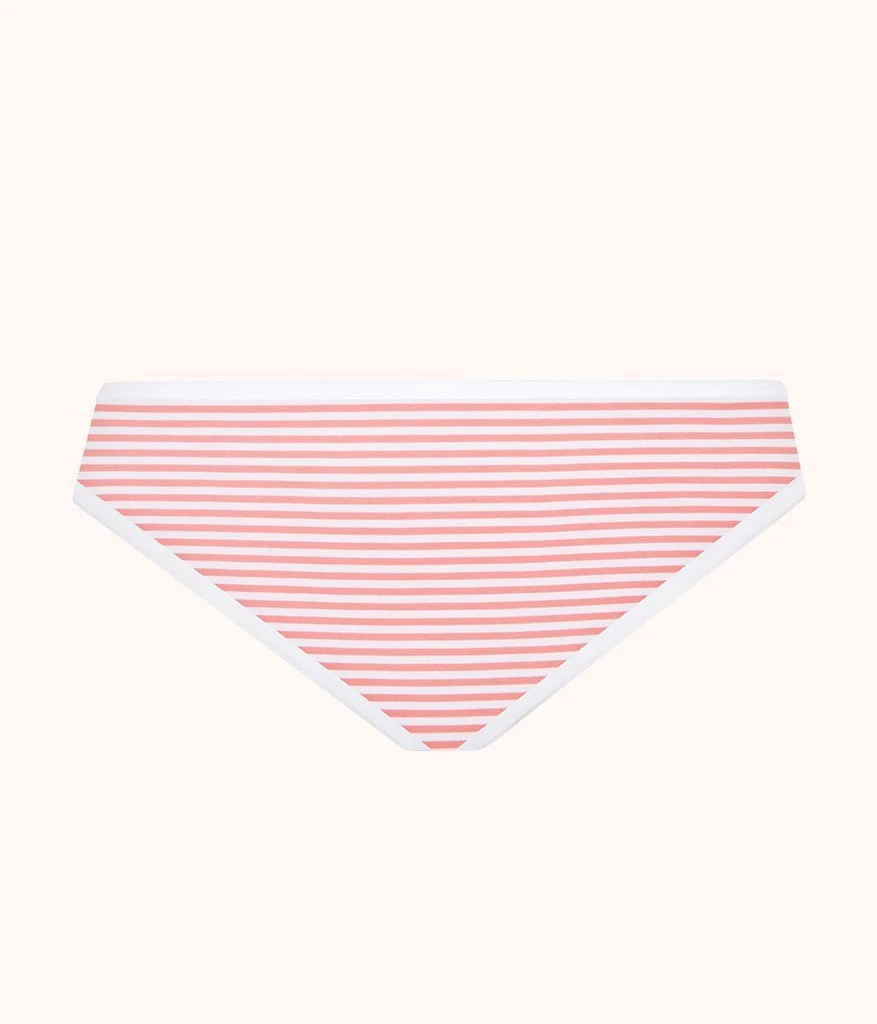 The Cotton Bikini: Coral Stripe - Image 2