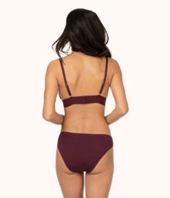 The All-Day Bikini: Plum -KIKIO Underwear Shop 3 on model back all day bikini plum