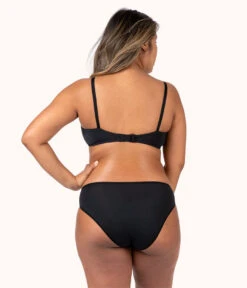 The All-Day Nursing Bralette: Jet Black -KIKIO Underwear Shop 3 on model back all day maternity bralette jet black