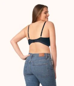 The Floral Lace Busty Bralette: Night Sky 9 The Floral Lace Busty Bralette: Night Sky -KIKIO Underwear Shop 3 on model back floral lace busty bralette night sky e8ba6329 03f1 4480 ab7e a2ee18db8a9b