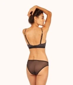 The Sweetheart Bralette - Print: Painted Polka -KIKIO Underwear Shop 3 on model back sweetheart bralette painted polka 64900440 f7dc 4cc0 96c5 f2c262bc3596