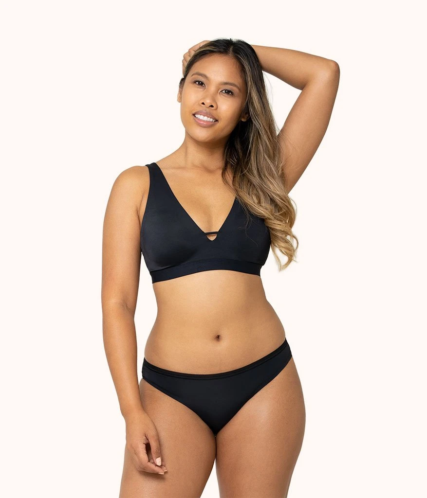 The Eco Deep V Bralette Bundle: Jet Black/Toasted Almond - Image 3