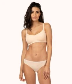 The No-Wire Balconette Bra Bundle: Jet Black/Toasted Almond -KIKIO Underwear Shop 3 on model front no wire balconette bundle multi e2221f75 02c9 4a7a 9b2a 4301cecc2552