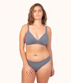 The Busty Nursing Bralette Trio: Plum/Smoke/Toasted Almond -KIKIO Underwear Shop 3 on model front1 busty maternity bralette trio multi c1be4687 af8a 422b a41c 1c5bbd88eadf