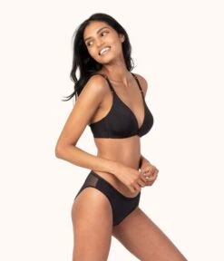 The Flex No-Wire Bra Bundle: Toasted Almond/Jet Black -KIKIO Underwear Shop 3 on model front1 flex no wire bra jet black 77290ff0 c6ec 49a2 82c1 395a60db4af6