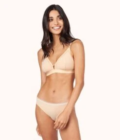The Nursing Bralette Trio: Terracotta/Jet Black/Toasted Almond -KIKIO Underwear Shop 3 on model front2 maternity bralette trio multi 00013ed4 a1df 47b0 a14f 84185729ea37