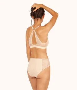 The Smooth Lace T-Shirt Bra: Toasted Almond -KIKIO Underwear Shop 4 on model back1 smooth lace t shirt bra toasted almond 1266a7c1 e46c 4ac2 bb59 72d6cab520ef