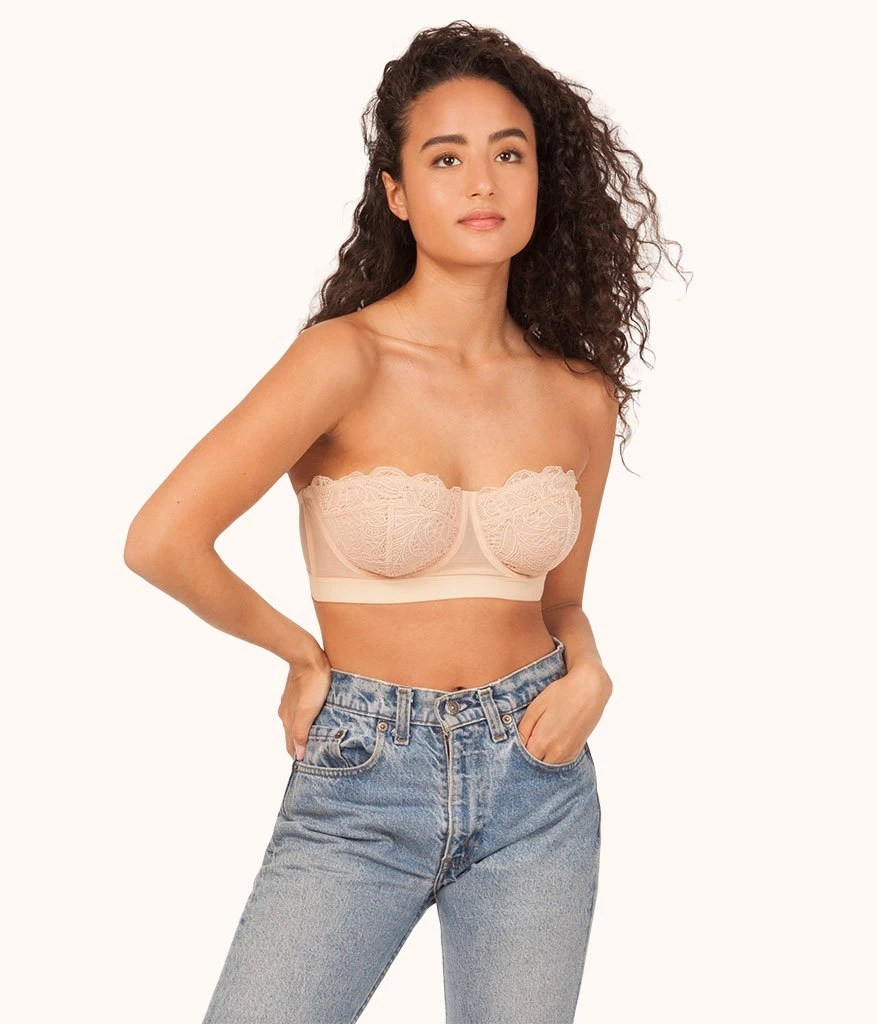 The Lace Strapless Bra Trio: Smoke/Jet Black/Toasted Almond 6 The Lace Strapless Bra Trio: Smoke/Jet Black/Toasted Almond - Image 4