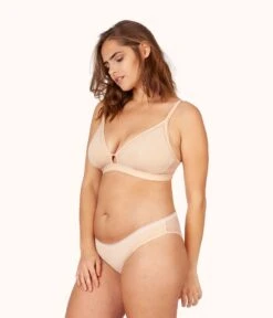 The Busty Nursing Bralette Trio: Plum/Smoke/Toasted Almond -KIKIO Underwear Shop 4 on model front2 busty maternity bralette trio multi 11d6c8f4 34a1 4604 83ad 86098499a011