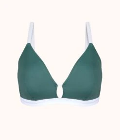The Busty Bralette: Harbor Green/White -KIKIO Underwear Shop 4 product flat front busty bralette harbor green ac8beea9 9c56 4fb5 832e bc8884070399