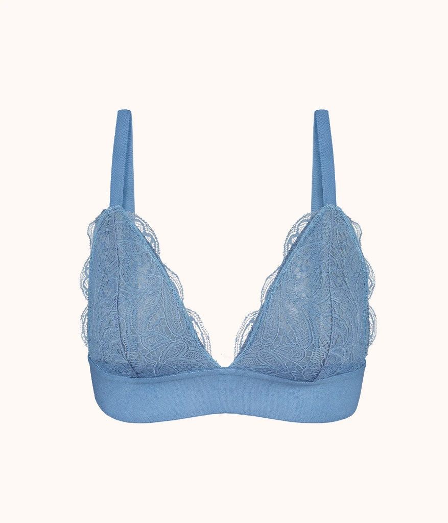 The Long-Lined Lace Bralette: Vintage Indigo - Image 4