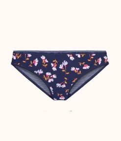 The Mesh Back Bikini - Print: Navy Daisy -KIKIO Underwear Shop 4 product flat front mesh back bikini navy daisy