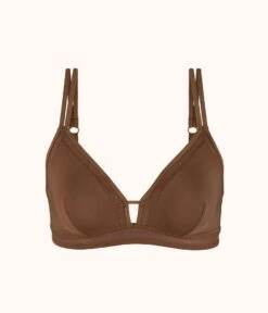 The Mesh Trim Bralette: Rich Clay -KIKIO Underwear Shop 4 product flat front mesh trim bralette rich clay 2a2d1cd1 8a3c 4277 80b9 92884600fdcf