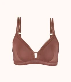 The Mesh Trim Bralette: Umber 10 The Mesh Trim Bralette: Umber -KIKIO Underwear Shop 4 product flat front mesh trim bralette umber 2e5be58c b1fa 4e78 8be5 0a3bbe3a88e4