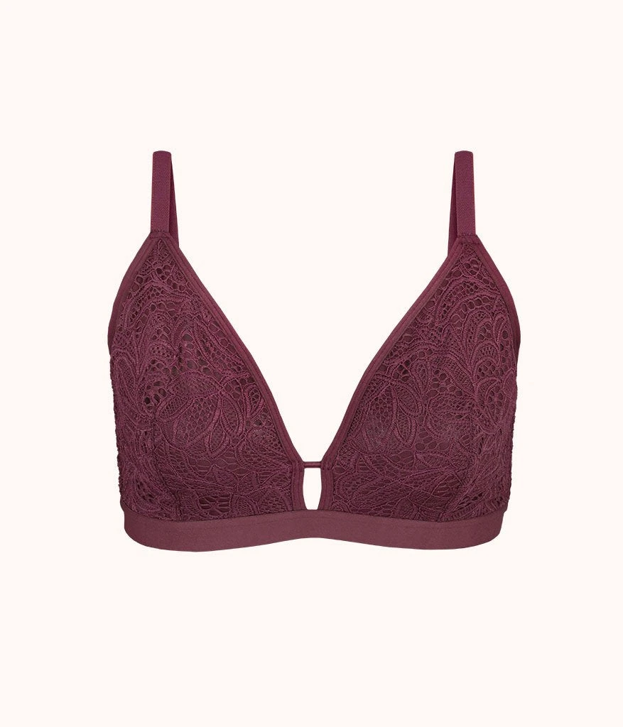 The Palm Lace Busty Bralette: Plum 6 The Palm Lace Busty Bralette: Plum - Image 4