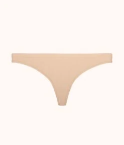 The Seamless Thong: Toasted Almond -KIKIO Underwear Shop 4 product flat front seamless thong toasted almond 6edef0b5 365e 47f3 9768 554feaae626a