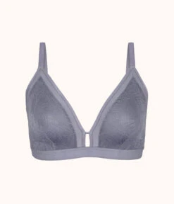 The Smooth Lace Busty Bralette: Smoke -KIKIO Underwear Shop 4 product flat front smooth lace busty bralette smoke d850cf8e 40b0 46d1 823a 999c51e4cff3