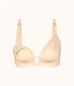 The Busty Nursing Bralette: Toasted Almond -KIKIO Underwear Shop 5 product flat1 front busty maternity bralette toasted almond 11d35bfa 7ebb 45f8 a9c2 e4dd42911df8