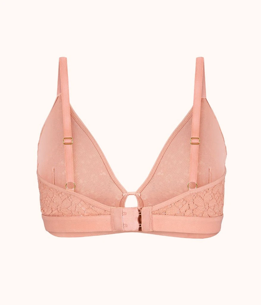 The Floral Lace Busty Bralette: Shell Pink - Image 5