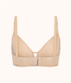 The Low Back Bralette: Toasted Almond -KIKIO Underwear Shop 5 product flat back low back bralette toasted almond